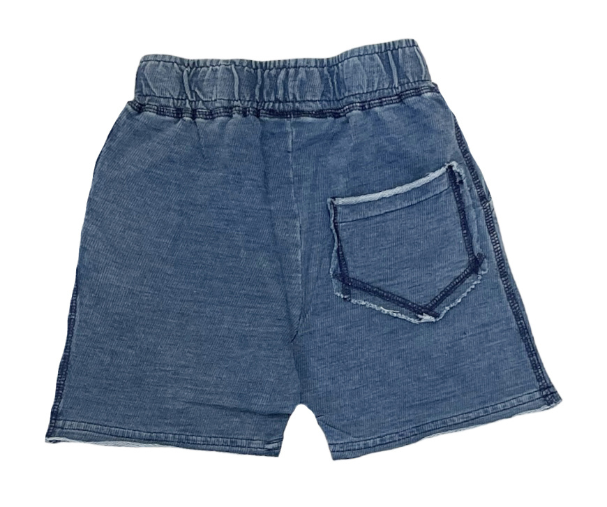 Mish Blue Denim Enzyme Infant Shorts