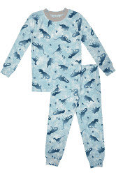 Esme Blue Dino Infant Pajama Set