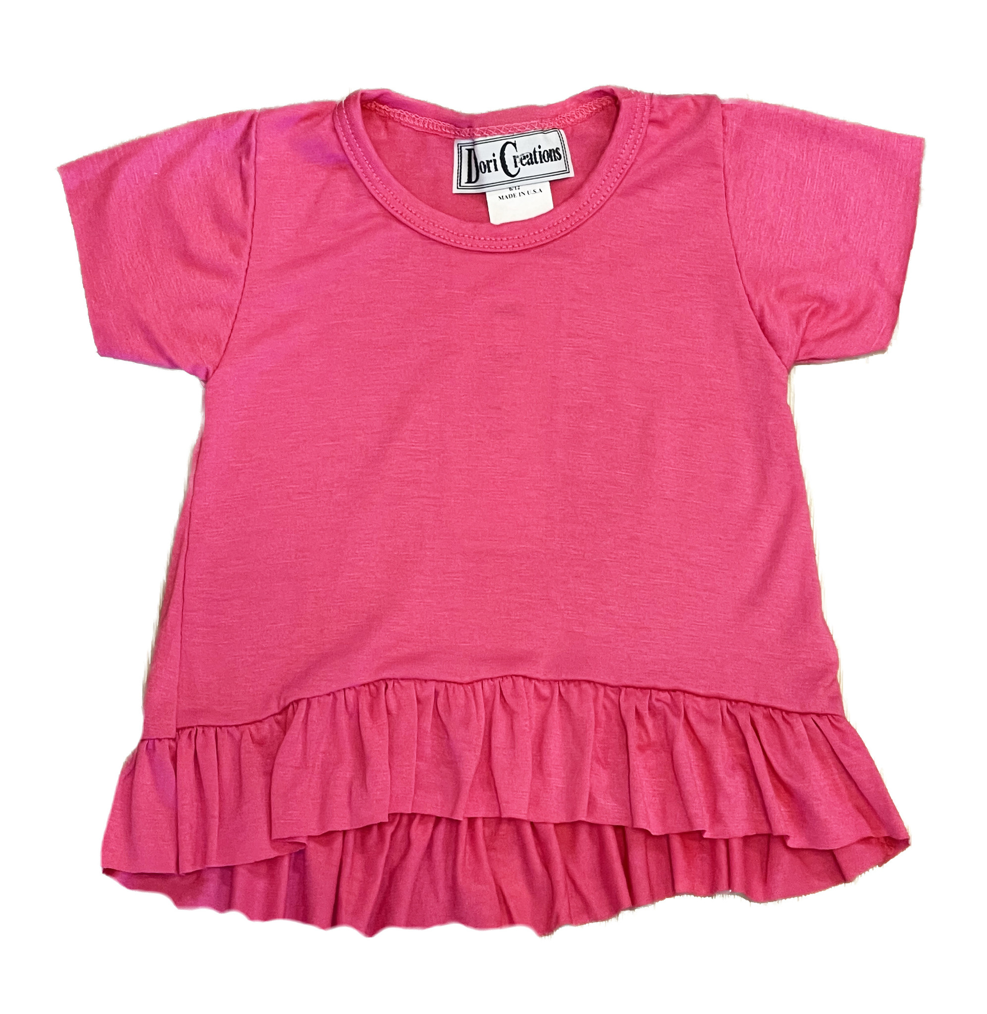 Dori Ruffle Hot Pink Infant SS Top