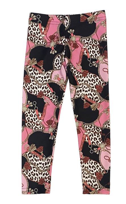 Dori Pink Leopard Chain Legging