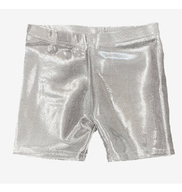 Dori Silver Lame Bike Shorts