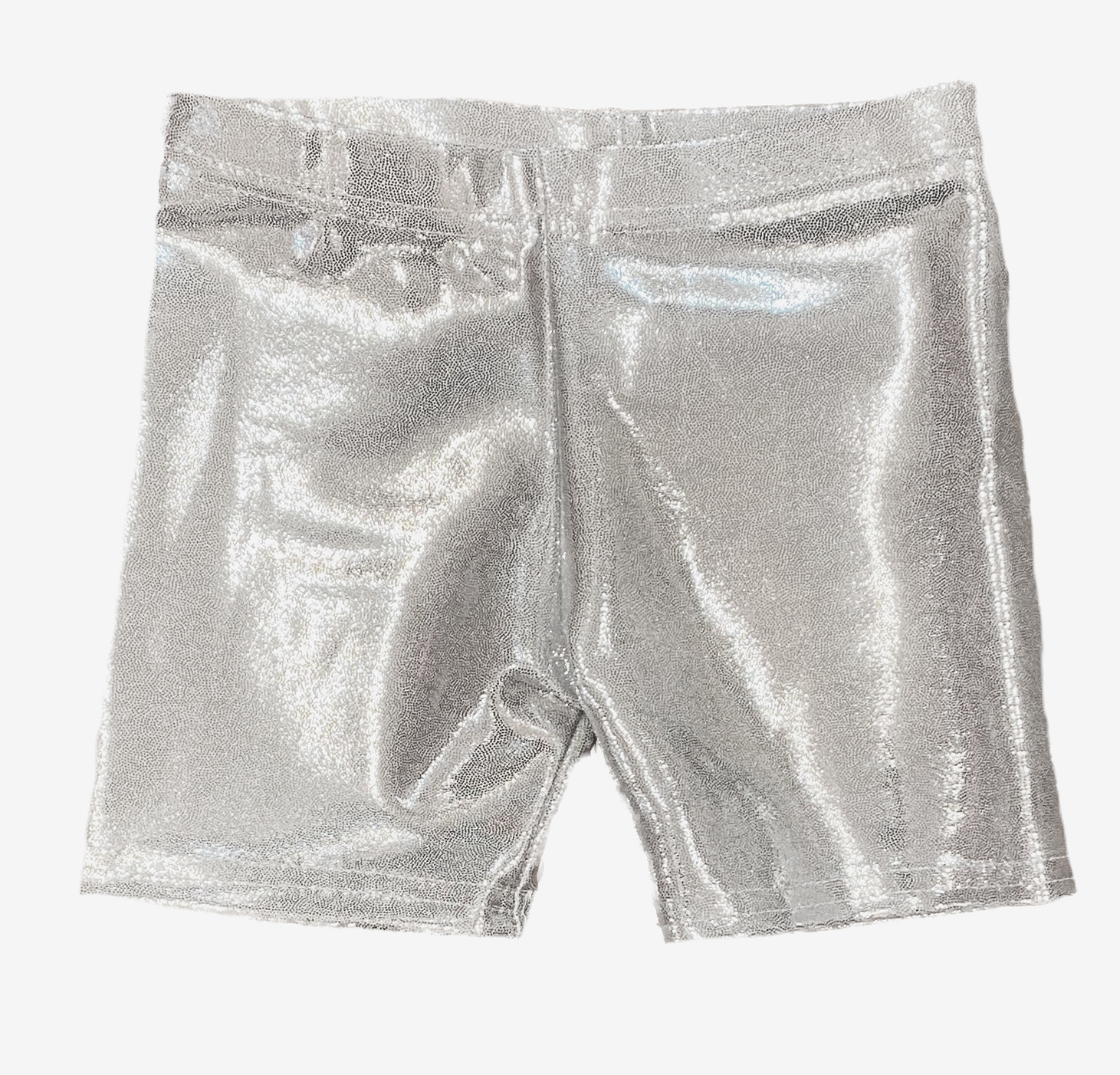 Dori Silver Lame Bike Shorts