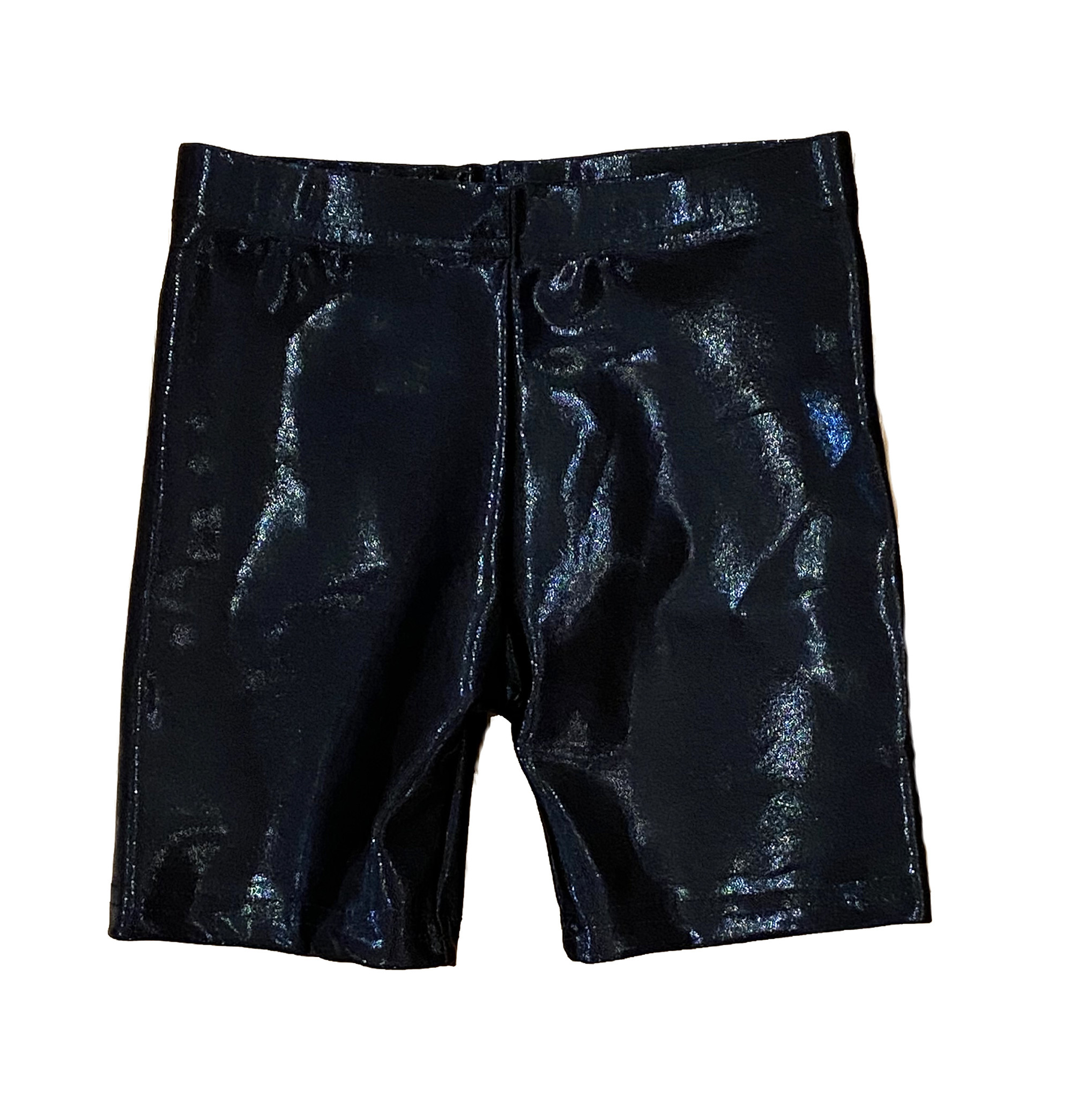 Dori Black Lame Bike Shorts