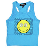 Global Love Turq Smiley Vibes Tank Top