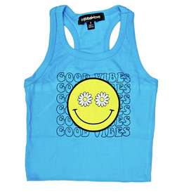 Global Love Turq Smiley Vibes Tank Top