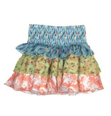 Global Love Turq  Floral Skirt