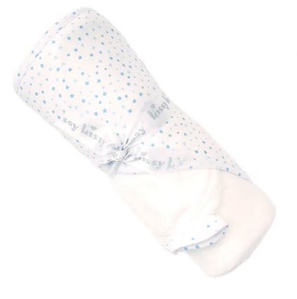 Kissy Kissy White w/Blue Stars Towel Set