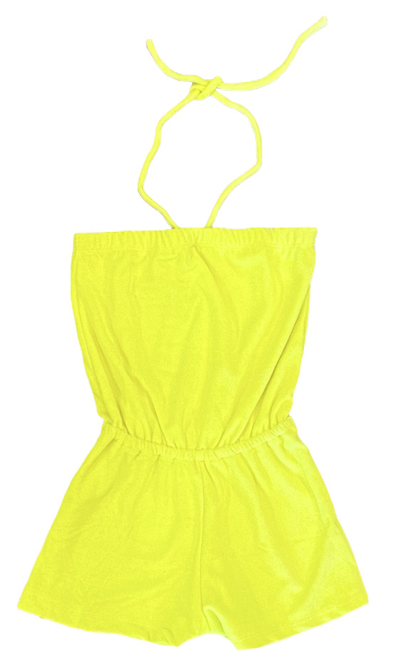 Global Love Neon Yellow Terry Romper