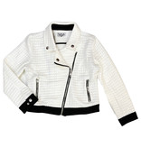 Mia New York White Quilted Moto Jacket