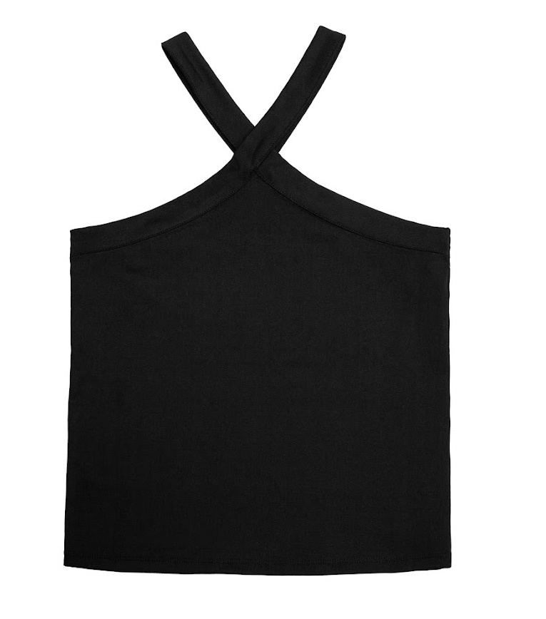 Mia New York Black Crossover Tank Top