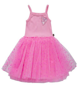 Petite Hailey Pink Sequin Heart Tutu Dress