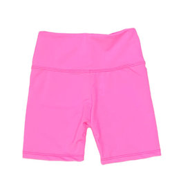 Dori Neon Pink High Rise Spandex Bike Shorts
