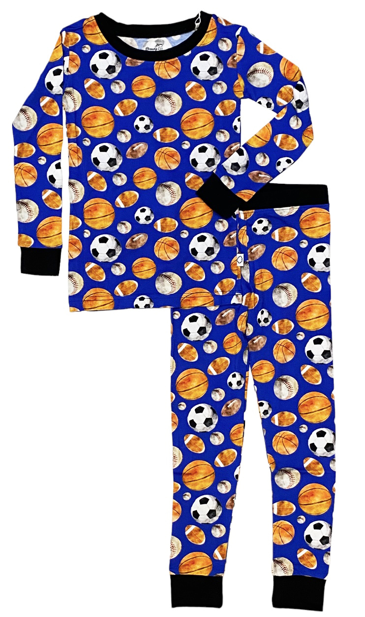 Dream Big Blue Sports Infant PJ Set