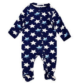 Baby Steps Navy Stars Footie