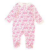 Baby Steps Pink Peace/Happy Footie