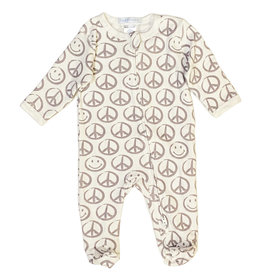 Baby Steps Ivory Peace/Happy Footie