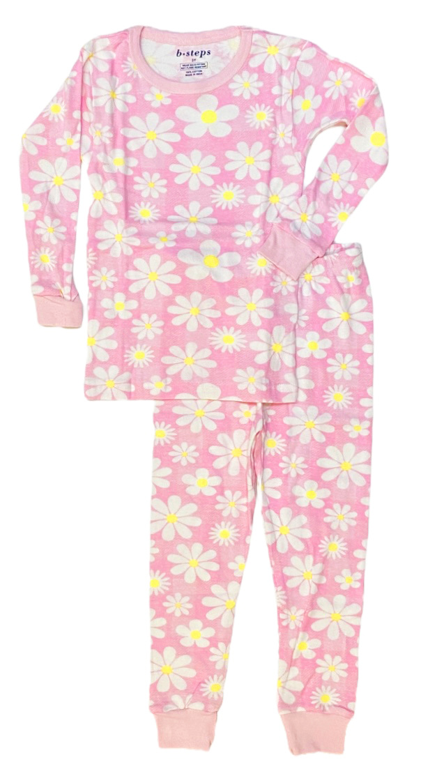 Baby Steps Lt Pink Daisy PJ Set