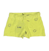 Global Love Neon Yellow Smiley Shorts