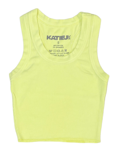 KatieJNYC Livi Lemon Ribbed  Crop Tank