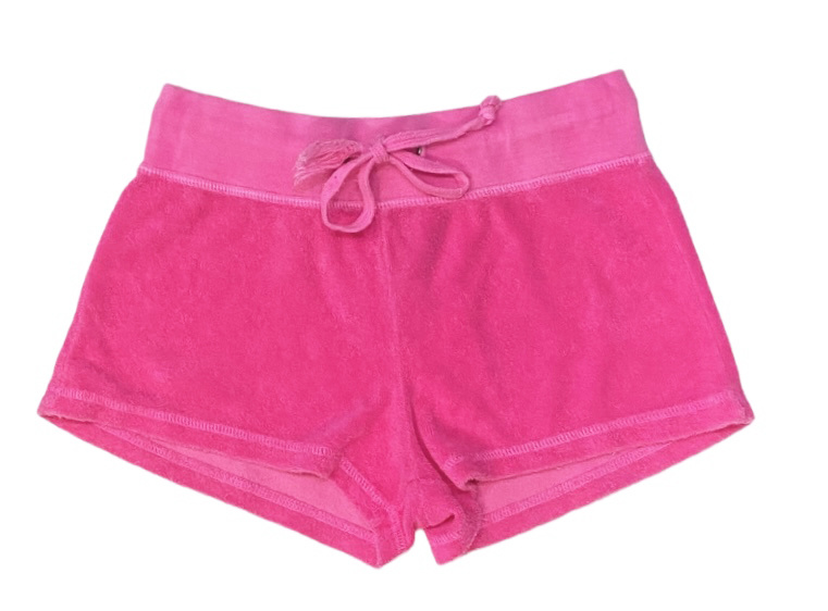 Love Junkie Neon Pink Terry Short