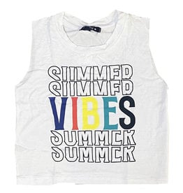Flowers by Zoe White Summer Vibes Tank Top