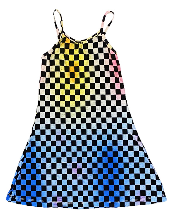 Flowers by Zoe Multi Color Check Dress