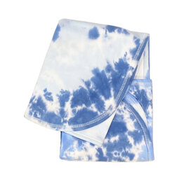 Baby Steps Light Blue Tie Dye Blanket