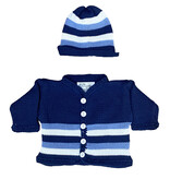 Gita Navy/Denim Striped Sweater Set