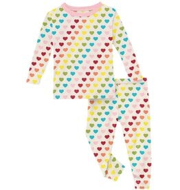 Kickee Rainbow Hearts PJ Set