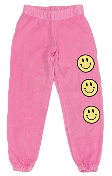 Firehouse Neon Pink Three Smiley Sweatpant