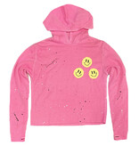Firehouse Neon Pink Trio Smiley Hooded Sweatshirt