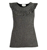 Les Tout Petit Blk/ Silver Sparkle Ruffle Dress