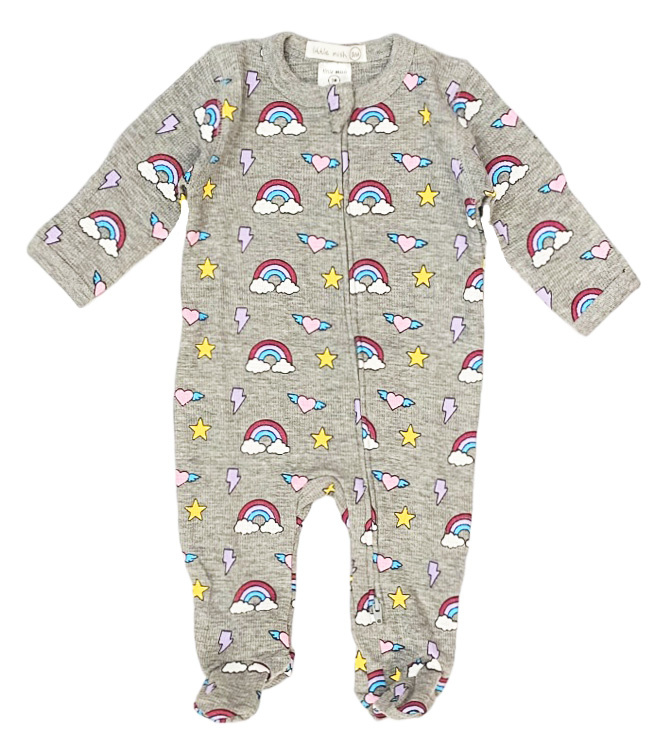Little Mish Rainbow Icon Thermal Footie