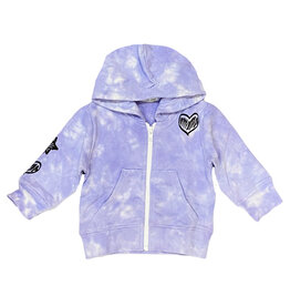 Little Mish Lilac TD Scribble Hearts Zip hoodie