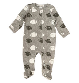 Little Mish Grey Football Thermal Footie