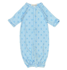 Little Mish Blue Smiles Ribbed Conv Gown