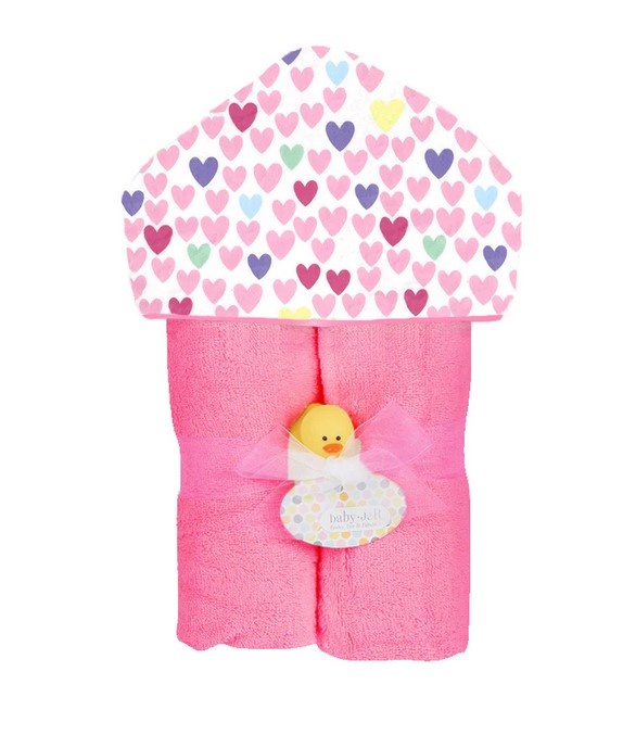 Baby Jar Lots 'O Hearts Hooded Towel