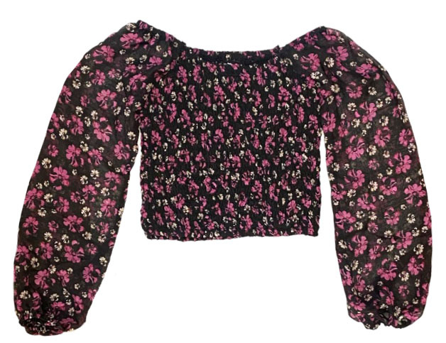 Flowers by Zoe Pink Floral Chiffon Top