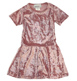 Cheryl Creations Pink Velvet S/S Dress
