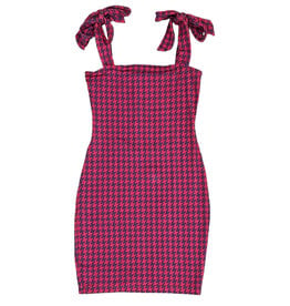 Theme Pink/Purple Houndstooth Dress