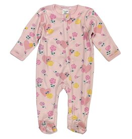 Baby Steps Pink Roses/Hearts Footie