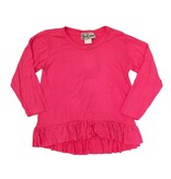 Dori Pink Hi/Lo Ruffle Infant LS Top