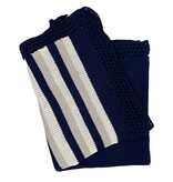 Gita Navy/Grey Striped Blanket