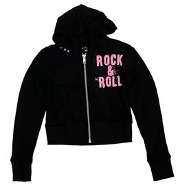 Flowers by Zoe RocknRoll Spray Ribbed Zip Hoodie