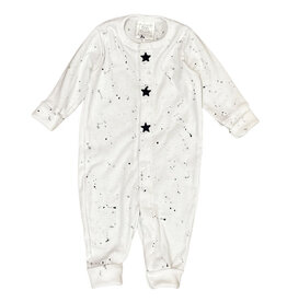 Too Cute White w Navy/Grey Splatter Star Outfit