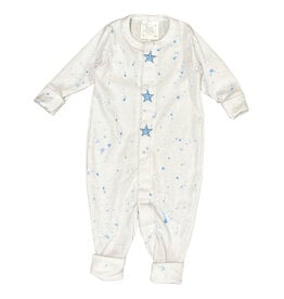 Too Cute White/Lt Blue Splatter Outfit