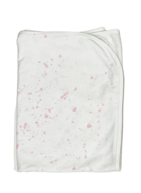 Too Sweet White w/ Pink Splatter Blanket