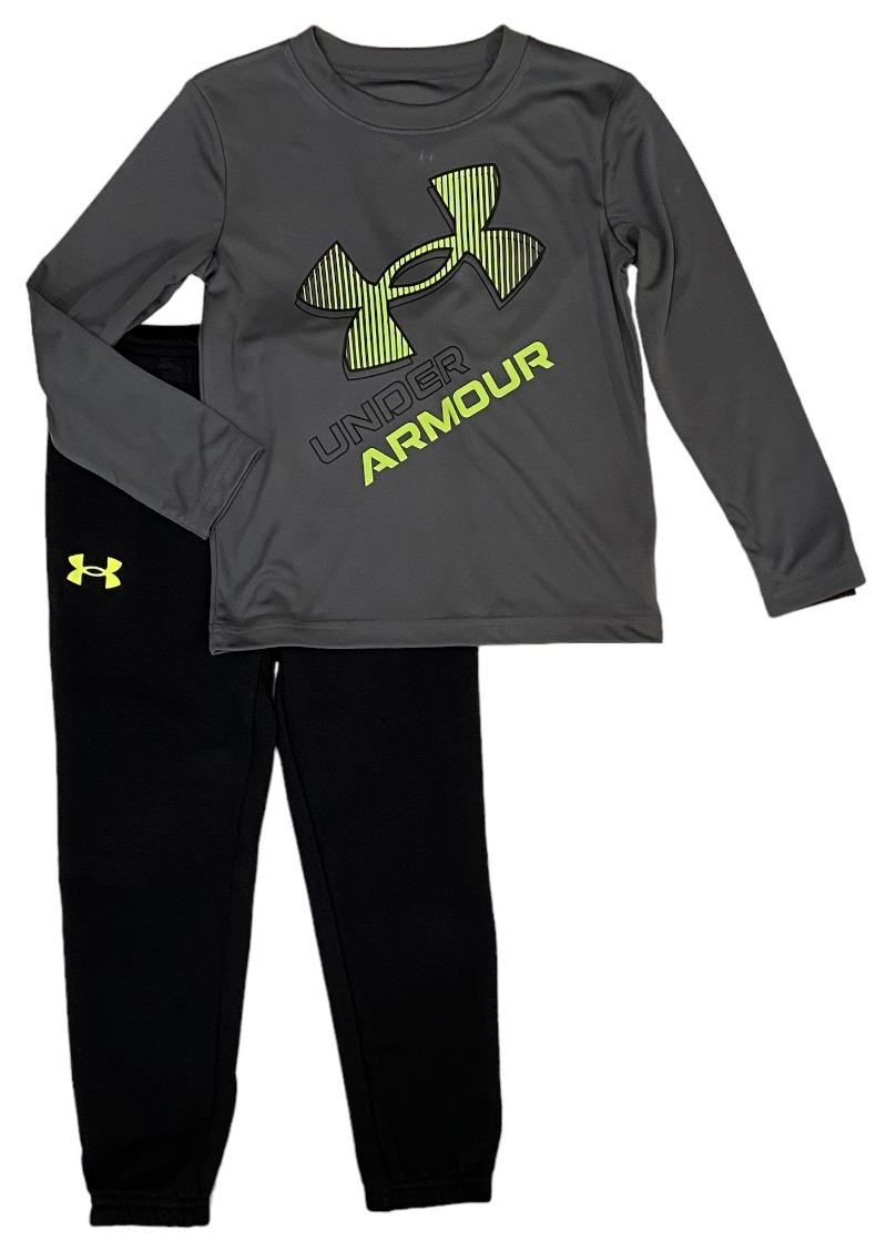 Under Armour Pitch Grey/Lime/Blk Jogger Set