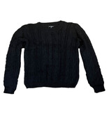 FBZ Blk Cotton Cableknit Sweater