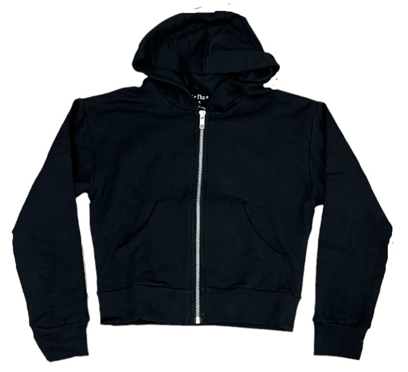 FBZ Soft Fleece Blk Zip Hoodie